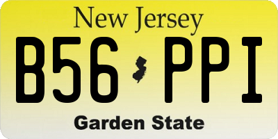 NJ license plate B56PPI