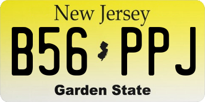 NJ license plate B56PPJ