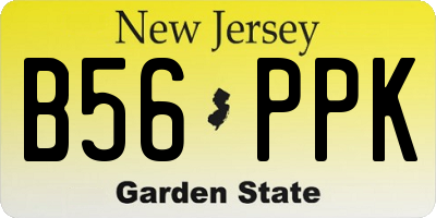 NJ license plate B56PPK