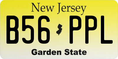 NJ license plate B56PPL