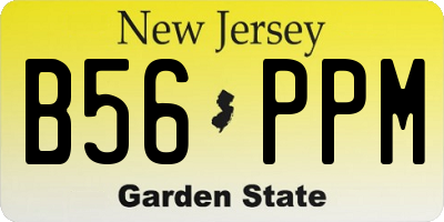 NJ license plate B56PPM