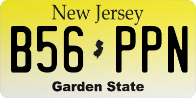 NJ license plate B56PPN