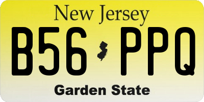 NJ license plate B56PPQ