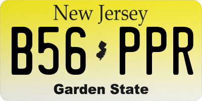 NJ license plate B56PPR