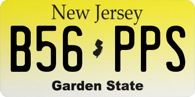 NJ license plate B56PPS