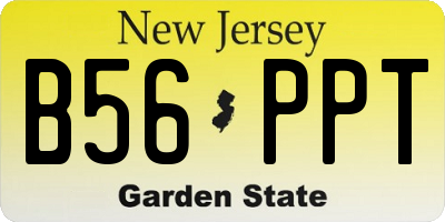 NJ license plate B56PPT