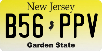 NJ license plate B56PPV