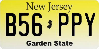 NJ license plate B56PPY