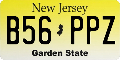NJ license plate B56PPZ