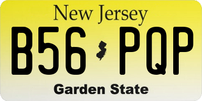 NJ license plate B56PQP