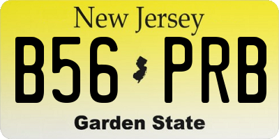 NJ license plate B56PRB