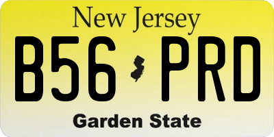 NJ license plate B56PRD
