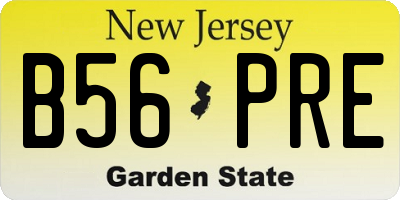 NJ license plate B56PRE