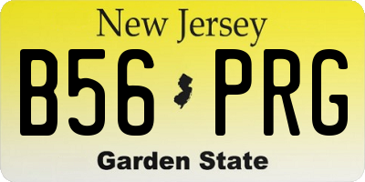 NJ license plate B56PRG