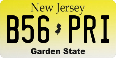 NJ license plate B56PRI