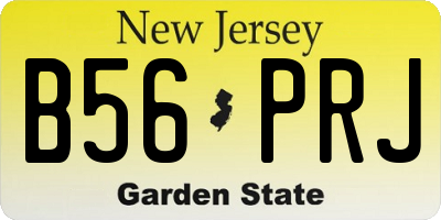 NJ license plate B56PRJ