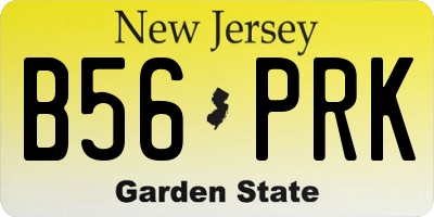 NJ license plate B56PRK
