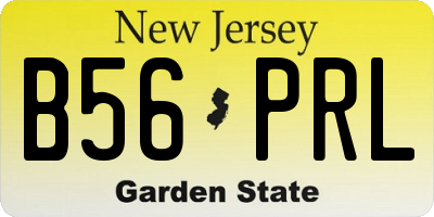 NJ license plate B56PRL