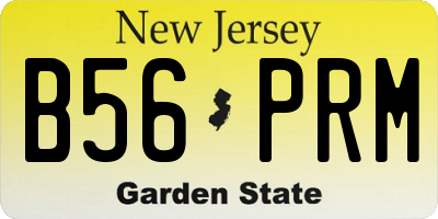 NJ license plate B56PRM