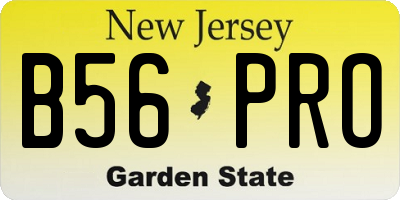 NJ license plate B56PRO