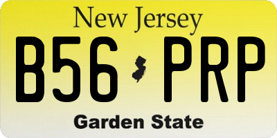 NJ license plate B56PRP