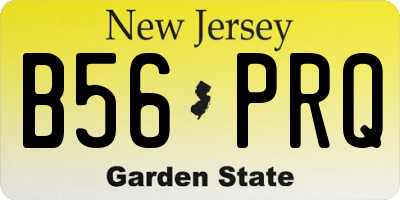 NJ license plate B56PRQ