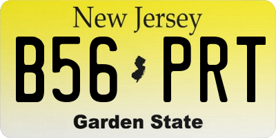 NJ license plate B56PRT