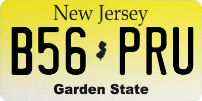 NJ license plate B56PRU