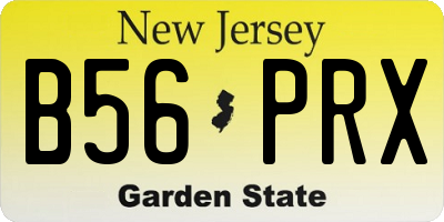 NJ license plate B56PRX