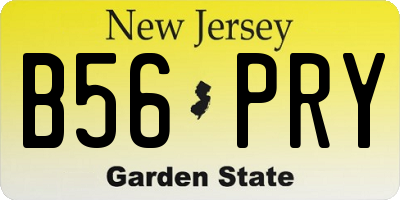 NJ license plate B56PRY