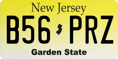 NJ license plate B56PRZ