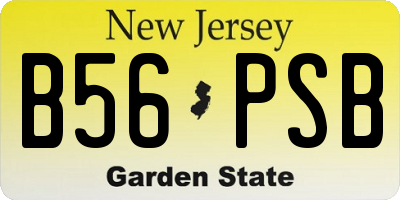 NJ license plate B56PSB