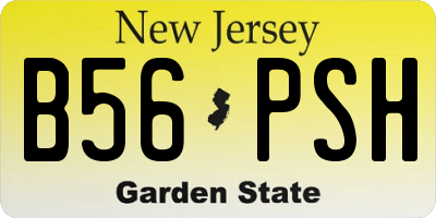 NJ license plate B56PSH