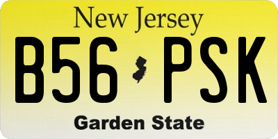 NJ license plate B56PSK