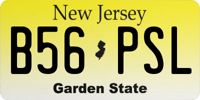 NJ license plate B56PSL
