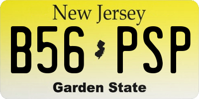 NJ license plate B56PSP