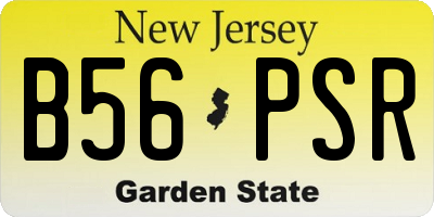 NJ license plate B56PSR