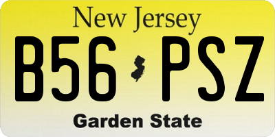 NJ license plate B56PSZ