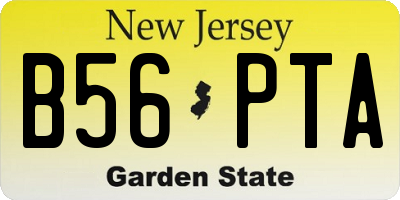 NJ license plate B56PTA