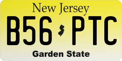 NJ license plate B56PTC