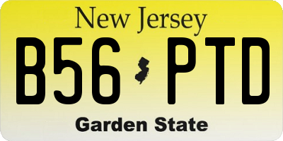 NJ license plate B56PTD