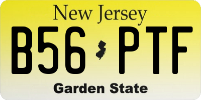 NJ license plate B56PTF