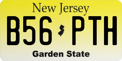NJ license plate B56PTH
