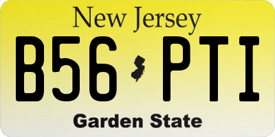 NJ license plate B56PTI