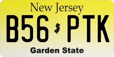NJ license plate B56PTK