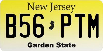 NJ license plate B56PTM