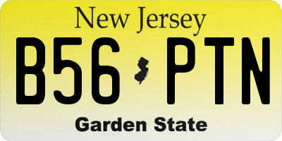 NJ license plate B56PTN