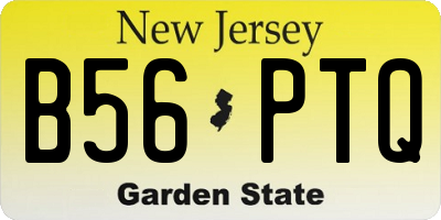 NJ license plate B56PTQ
