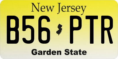 NJ license plate B56PTR
