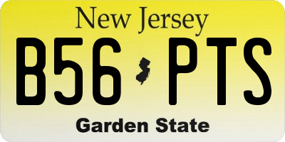 NJ license plate B56PTS